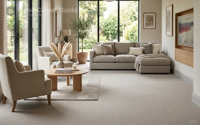living room carpet color selection under mixed lighting