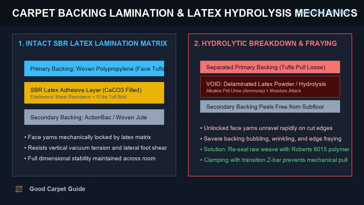 Carpet Backing Lamination and SBR Latex Hydrolysis Diagram