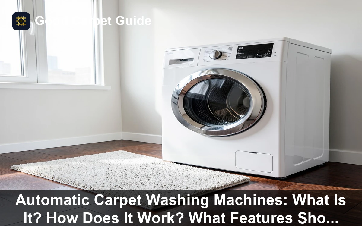 Premium Automatic Carpet Washing Machines: What Is It? How Does It Work? What Features Should It Have? carpet and rug guide