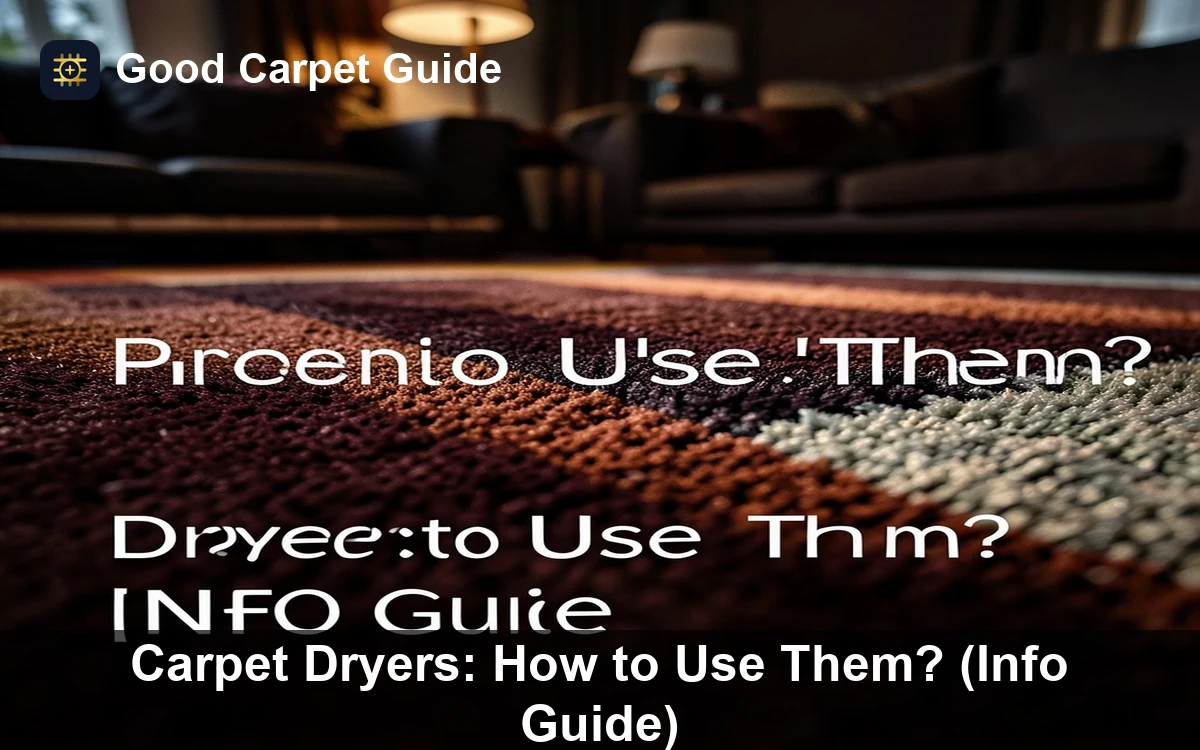 Premium Carpet Dryers: How to Use Them? (Info Guide) carpet and rug guide