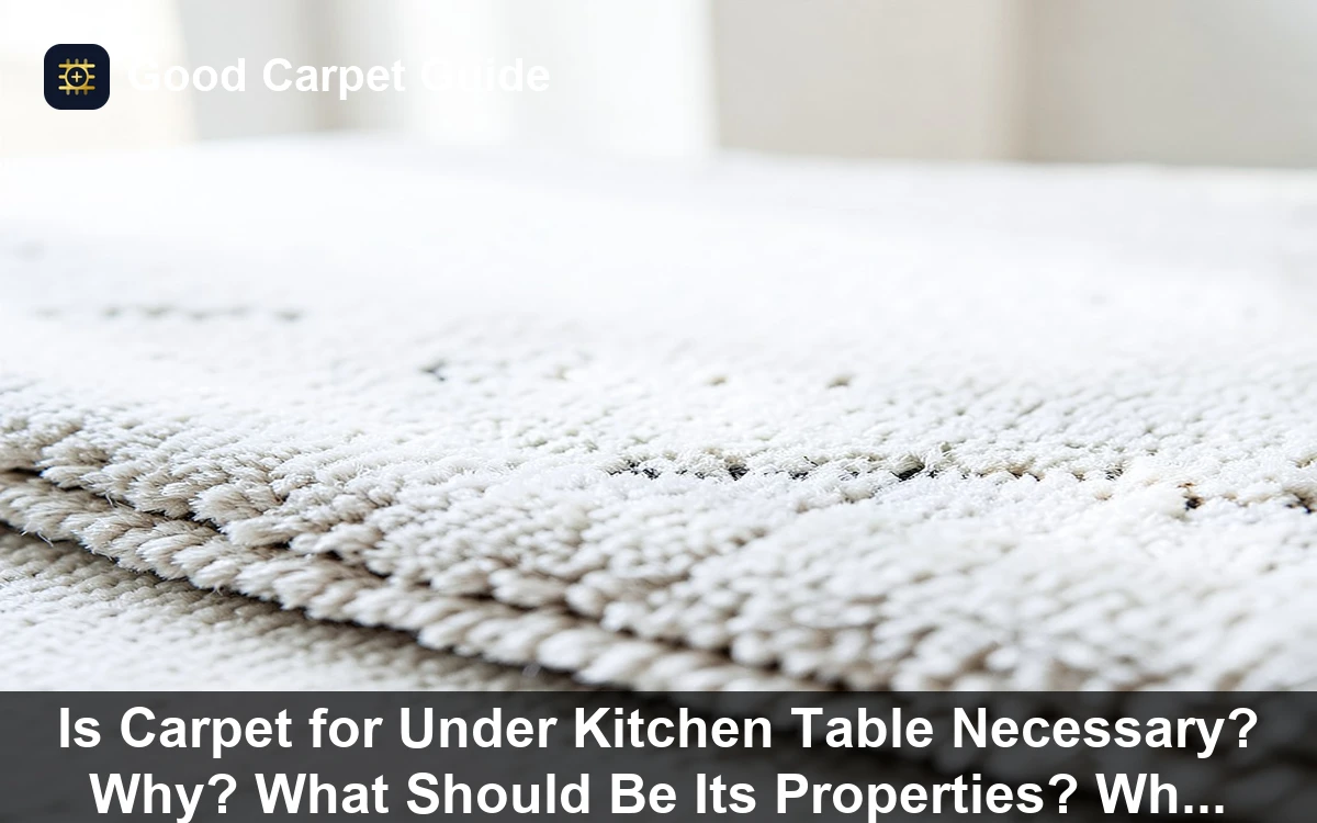 Premium Is Carpet for Under Kitchen Table Necessary? Why? What Should Be Its Properties? Which Carpet Models Should Prefer? carpet and rug guide