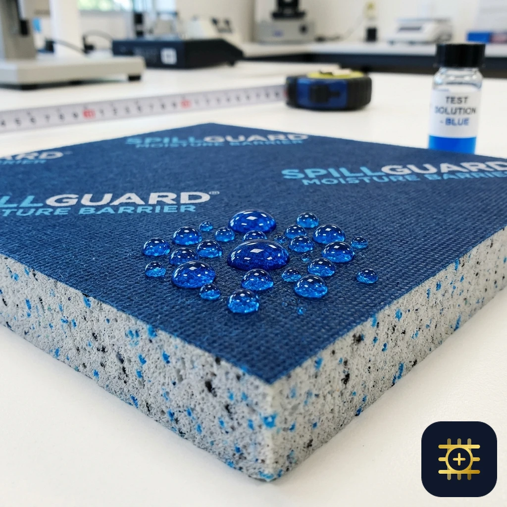 Carpet padding moisture barrier test