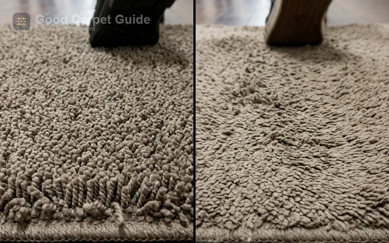 Traffic lane wear comparison between nylon and polyester carpet