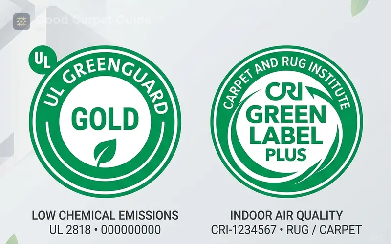certified low-voc carpet padding certification labels UL GREENGUARD Gold and CRI Green Label Plus