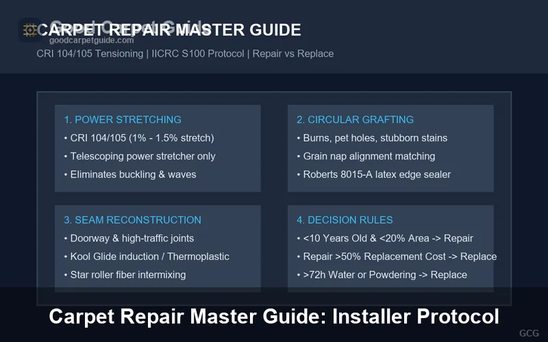 Carpet Repair Master Guide: Installer Protocol & Cost Data