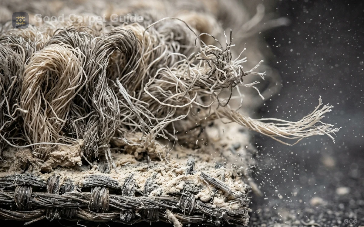 Synthetic fibers and backing fragments
