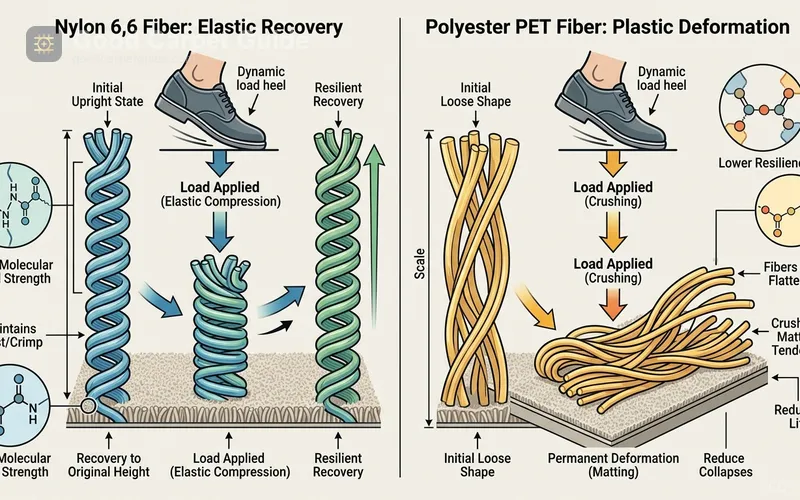 Carpet Fiber Elastic Recovery vs Plastic Deformation Diagram