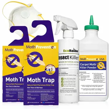 Safe Moth Traps for Closet Clothing & Carpet Moth Traps 4 Pack Pheroways Clothes Moth Traps Effective Guaranteed